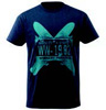 T-Shirt z dwiema deskami surfingowymi, kolor: sprany ciemno niebieski denim, rozmiar: 2XL