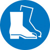 Znak nakazu, folia, „Nakaz stosowania ochrony stóp”, średn.200mm