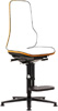 Krzesło NEON pomarańcz.,z mechanizm. synchr., ze ślizgacz. i stopniem