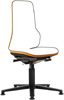 Krzesło NEON pomarańcz.,z mechanizm. synchr., ze ślizgaczami