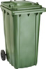 Duży pojemnik na odpady WAVE 240-l, tworz.sztucz., zielony