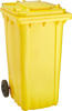 Duży pojemnik na odpady WAVE 240-l, tworz.sztucz.,żółty