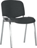 Krzesło konfer. ISO, chrom/bordowy