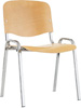 Krzesło konfer. ISO, drewn., chrom/buk