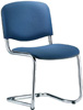 Krzesło konfer. ISO swing chrom/niebieski