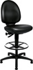 Krzesło robocze TEC 50, podparcie dla nóg, imitacja skóry, ślizgacze