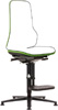 Krzesło NEON, szare,z mechanizm. synchr., ze ślizgacz. i stopniem