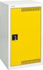 Szafa ekologiczna BASIC plus, 2 półki wannowe, 500 x 500 x 900 mm, kolor żółty ostrzegawczy