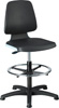 Krzesło obrotowe robocze (laboratoryjne) Labsit 3, ze ślizgaczami i podparciem dla nóg z regulacją wysokości, pianka poliuretanowa, kolor niebieski