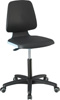 Krzesło obrotowe robocze (laboratoryjne) Labsit 2, na kółkach, skóra ekologiczna, kolor niebieski