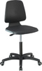 Krzesło obrotowe robocze (laboratoryjne) Labsit 2, na kółkach, skóra ekologiczna, kolor antracytowy