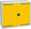 Szafa ekologiczna BASIC plus, 2 półki wannowe, 1000 x 500 x 900 mm, kolor żółty ostrzegawczy