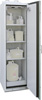 Szafa na materiały niebezpieczne, model 90, 595 x 598 x 1935 mm, drzwi w kolorze jasnoszarym RAL 7035