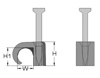 Uchwyty do przewodów okrągłych (flop), 10 - 14 mm, kolor biały