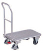 Aluminiowy wózek ze składanym pałąkiem. nośność: 150 kg. 815 x 450 x 950 x 720 x 450 mm. RAL 9006 białe aluminium